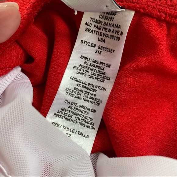 Tommy Bahama Swimsuit Women's Pique Colada Wrap One Piece Red 12 NWT - Picture 9 of 13